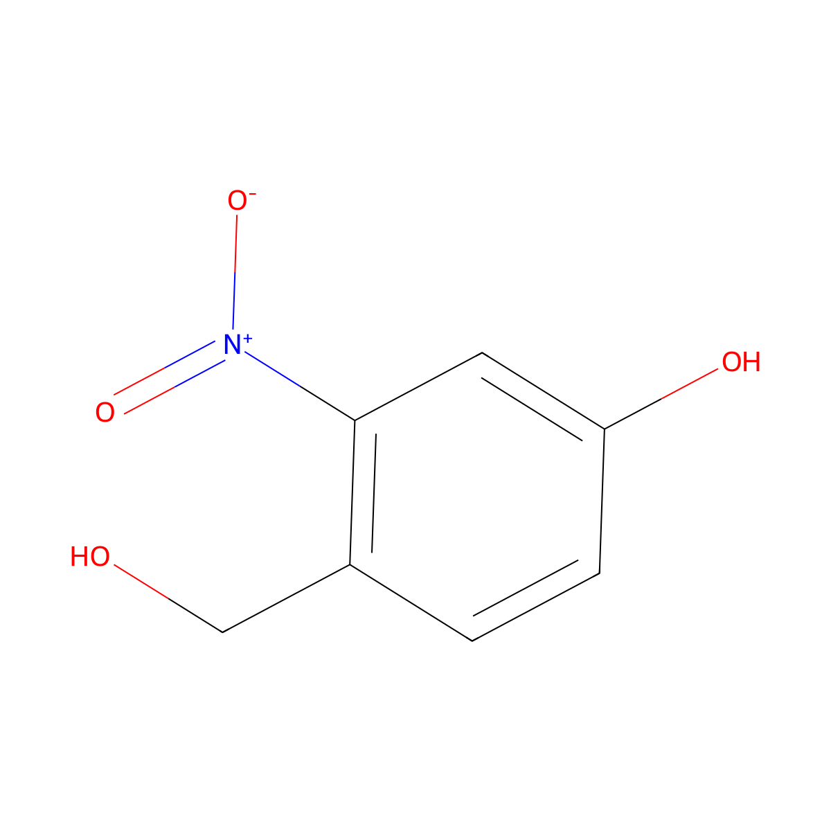 4-(Hydroxymethyl)-3-nitrophenol molecular structure, CAS 86031-17-6