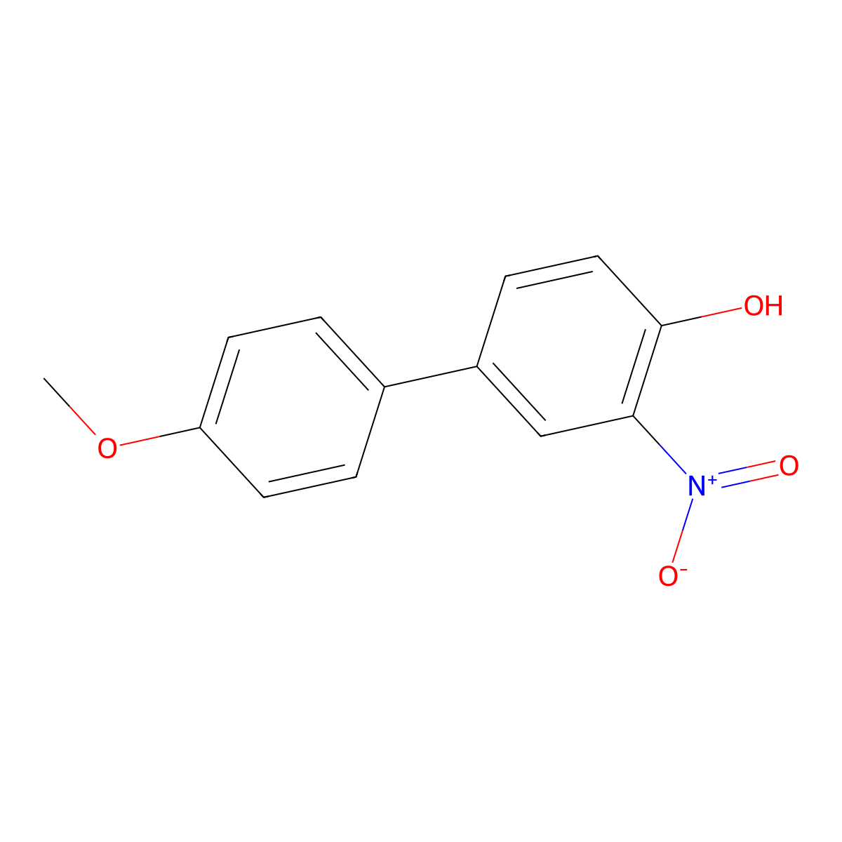 4-(4-Methoxyphenyl)-2-nitrophenol molecular structure, CAS 86031-19-8