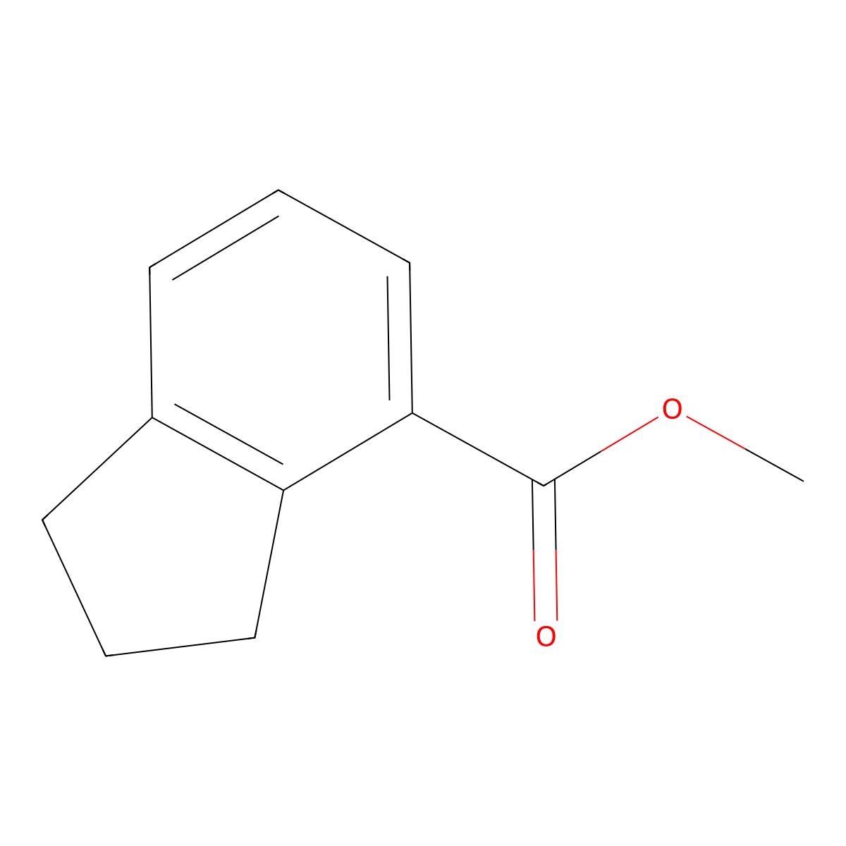 Methyl 2,3-dihydro-1H-indene-4-carboxylate molecular structure, CAS 86031-42-7