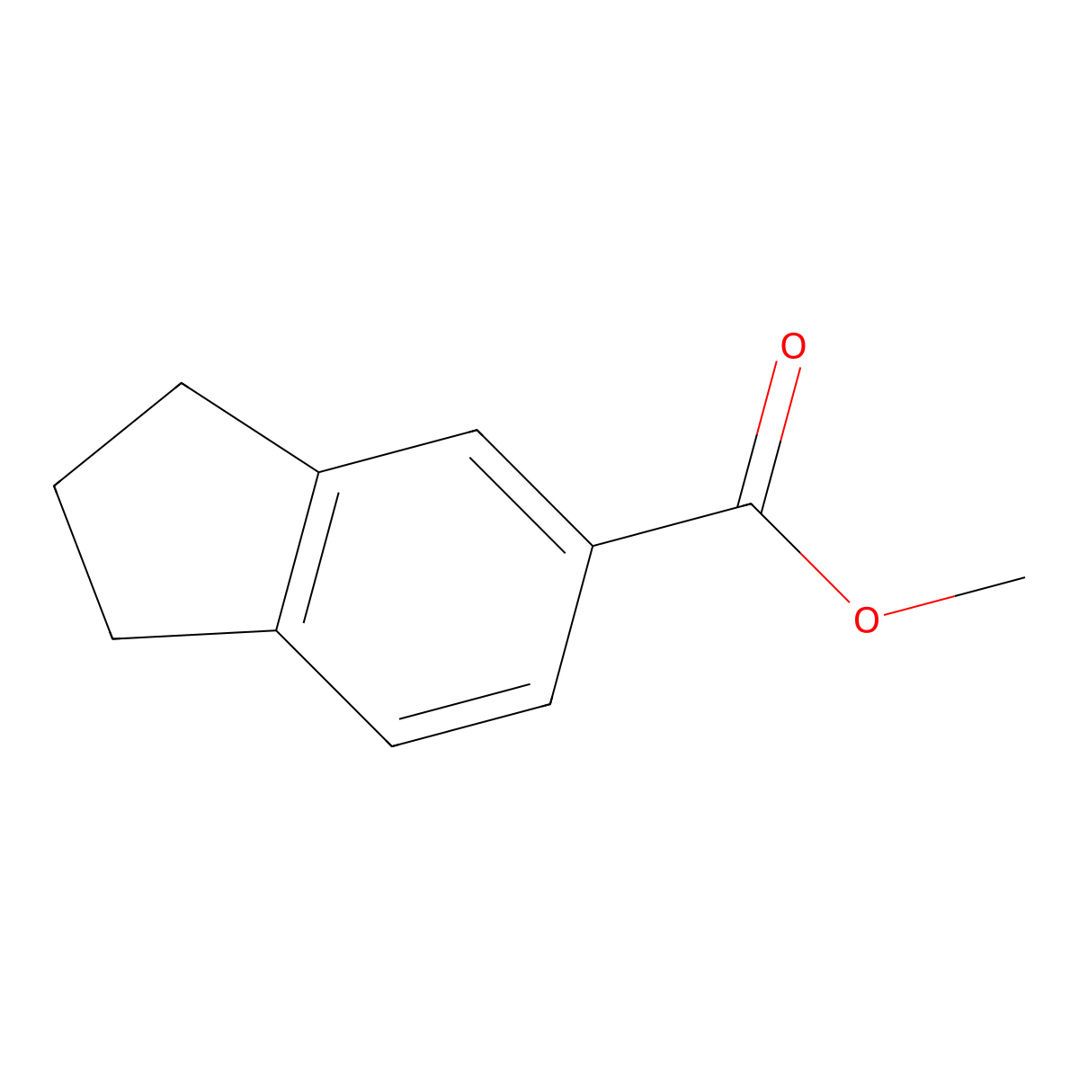 Methyl 2,3-dihydro-1H-indene-5-carboxylate molecular structure, CAS 86031-43-8