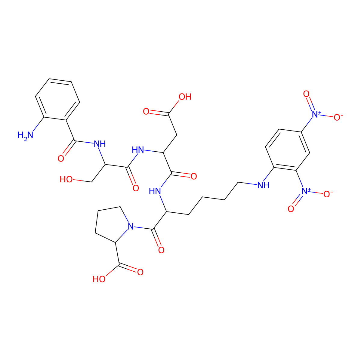 Abz-SDK(Dnp)P-OH molecular structure, CAS 860313-53-7