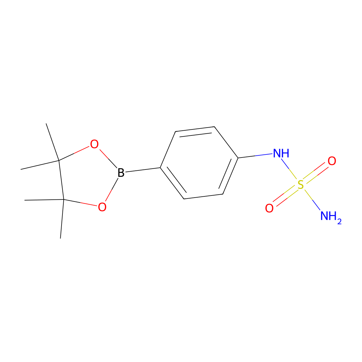 N-[4-(4,4,5,5-tetramethyl-1,3,2-dioxaborolan-2-yl)phenyl]sulfamide molecular structure, CAS 860314-15-4