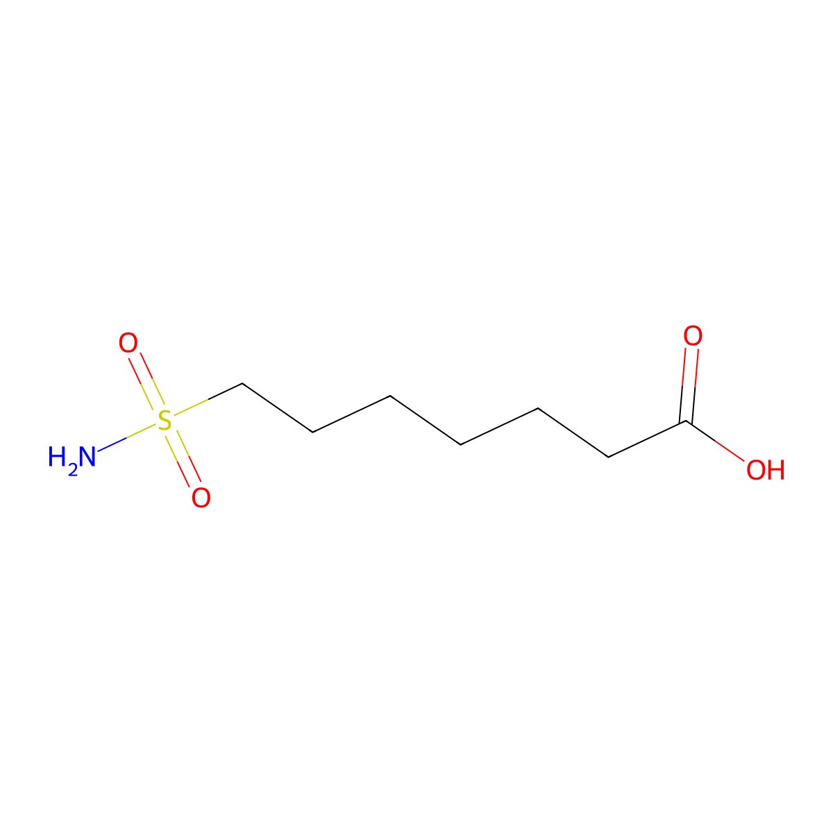 7-Sulfamoylheptanoic acid molecular structure, CAS 860315-16-8