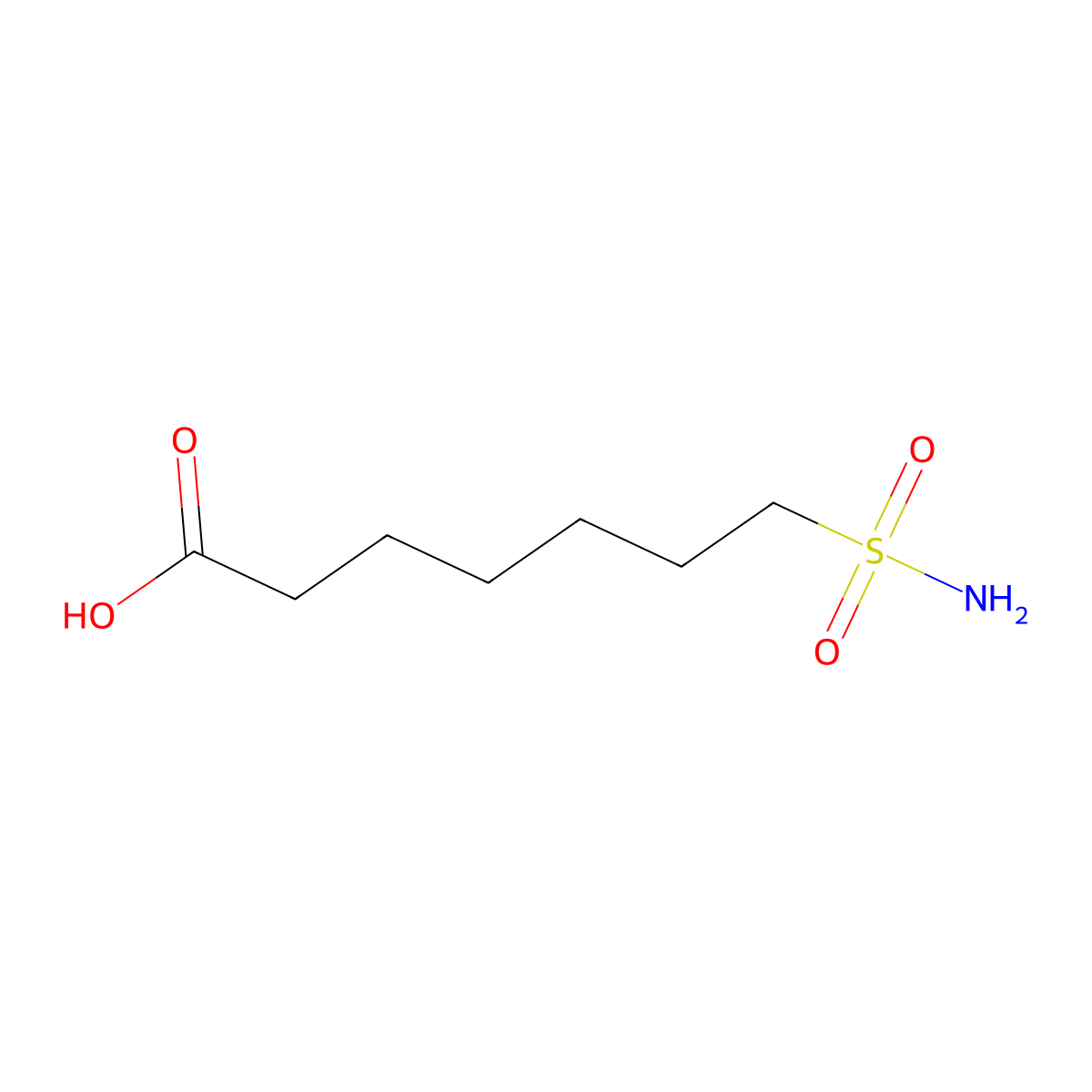 7-Sulfamoylheptanoic acid molecular structure, CAS 860315-16-8