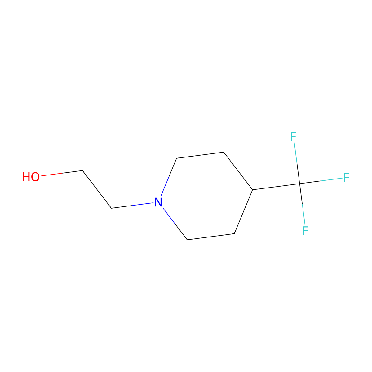 2-(4-(Trifluoromethyl)piperidin-1-yl)ethan-1-ol molecular structure, CAS 860343-96-0