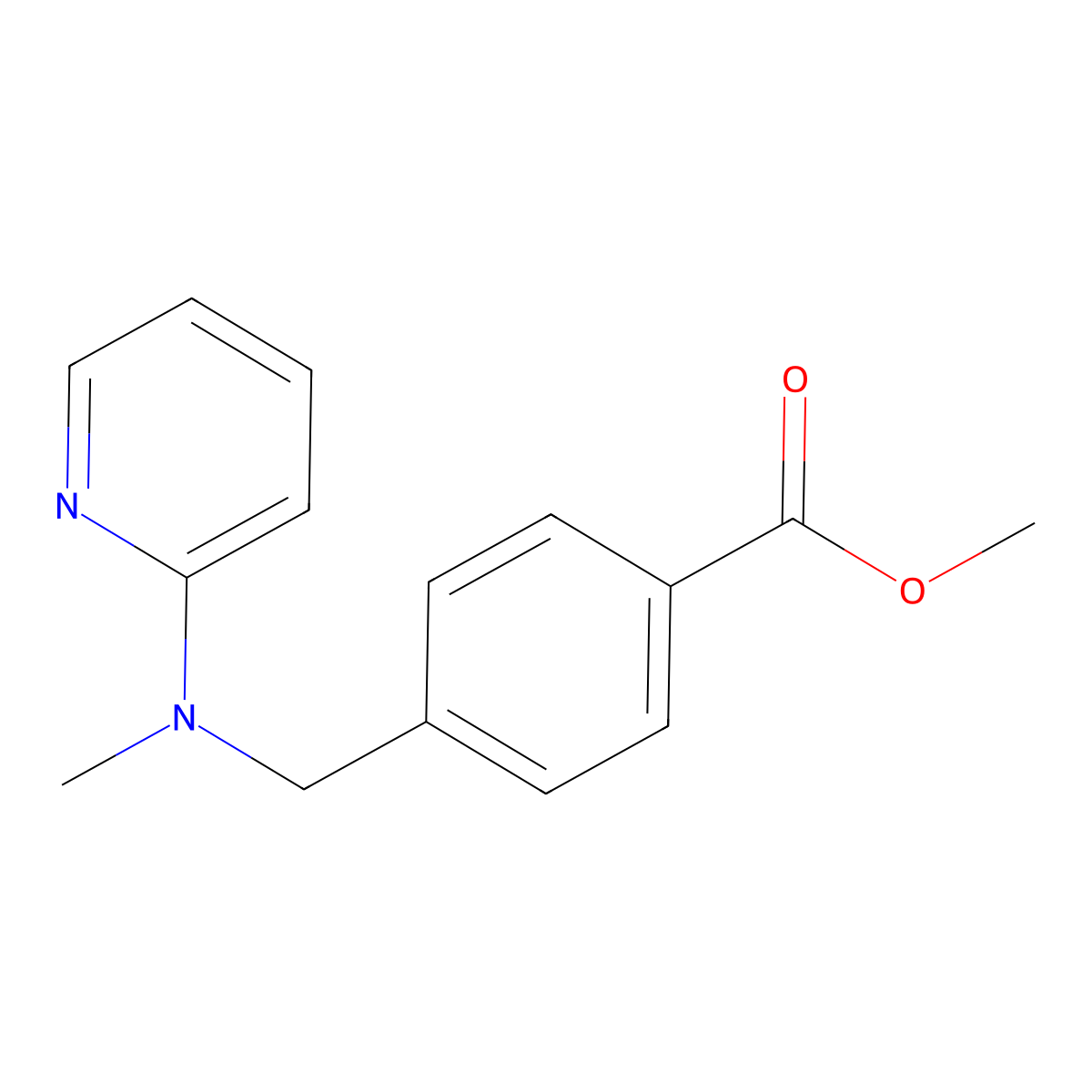 Methyl 4-{[methyl(pyridin-2-yl)amino]methyl}benzoate molecular structure, CAS 860344-16-7