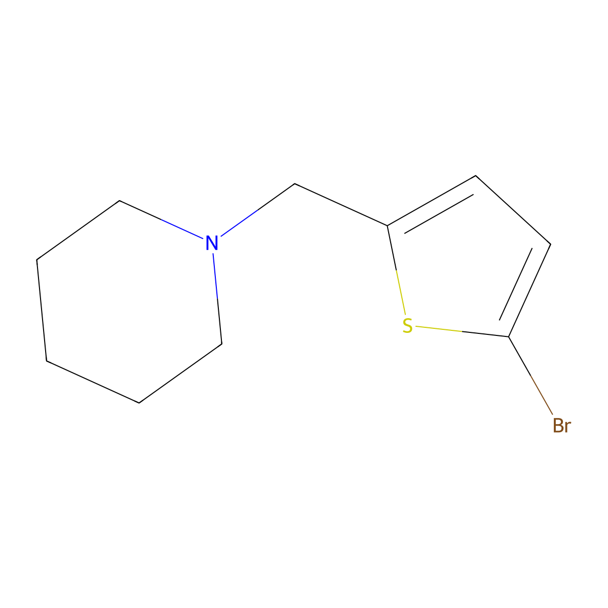1-[(5-Bromothiophen-2-yl)methyl]piperidine molecular structure, CAS 860344-84-9