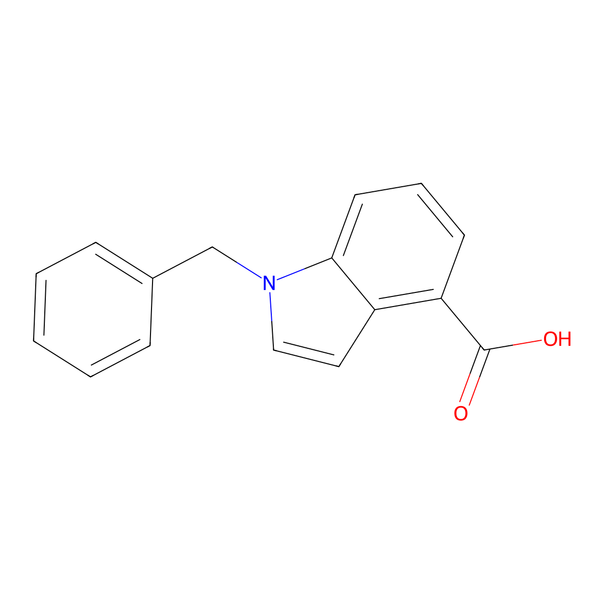 1-Benzyl-1H-indole-4-carboxylic acid molecular structure, CAS 860360-11-8