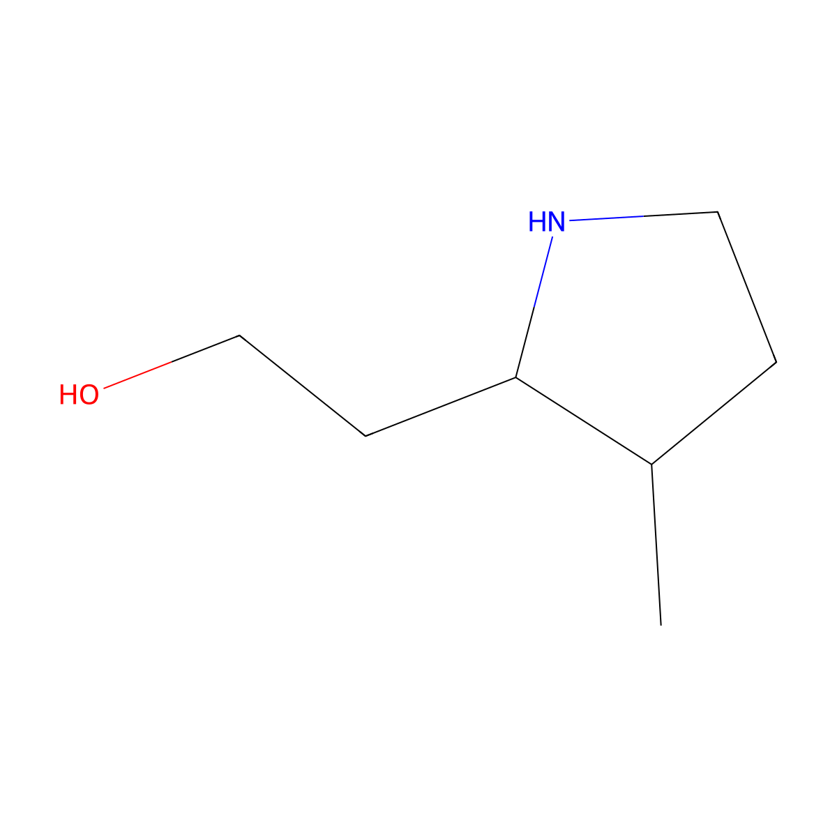 2-(3-Methylpyrrolidin-2-YL)ethan-1-OL molecular structure, CAS 860360-75-4