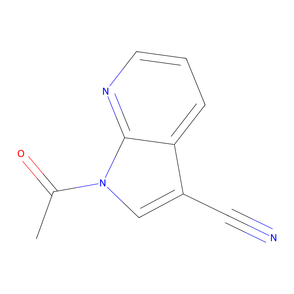 1-Acetyl-7-azaindole-3-carbonitrile molecular structure, CAS 860362-11-4