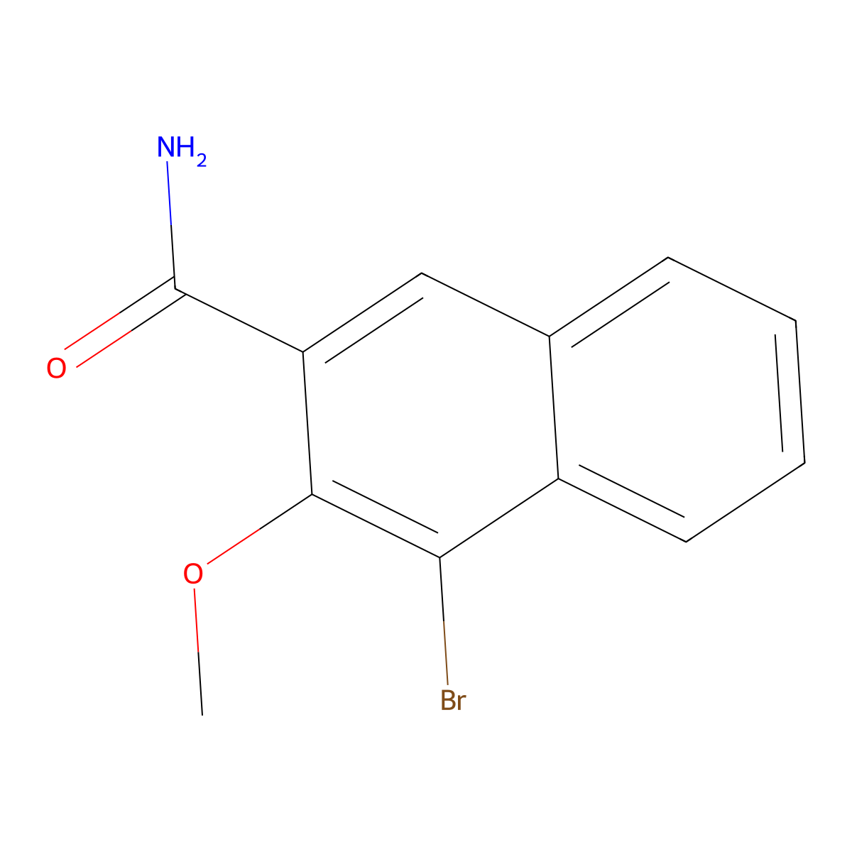 4-Bromo-3-methoxy-2-naphthamide molecular structure, CAS 860365-63-5