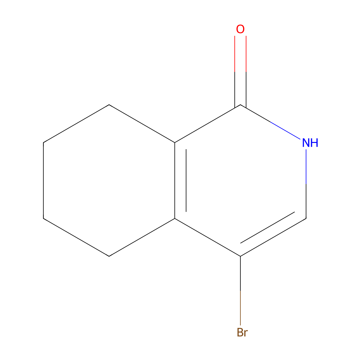 4-Bromo-1,2,5,6,7,8-hexahydroisoquinolin-1-one molecular structure, CAS 860368-23-6
