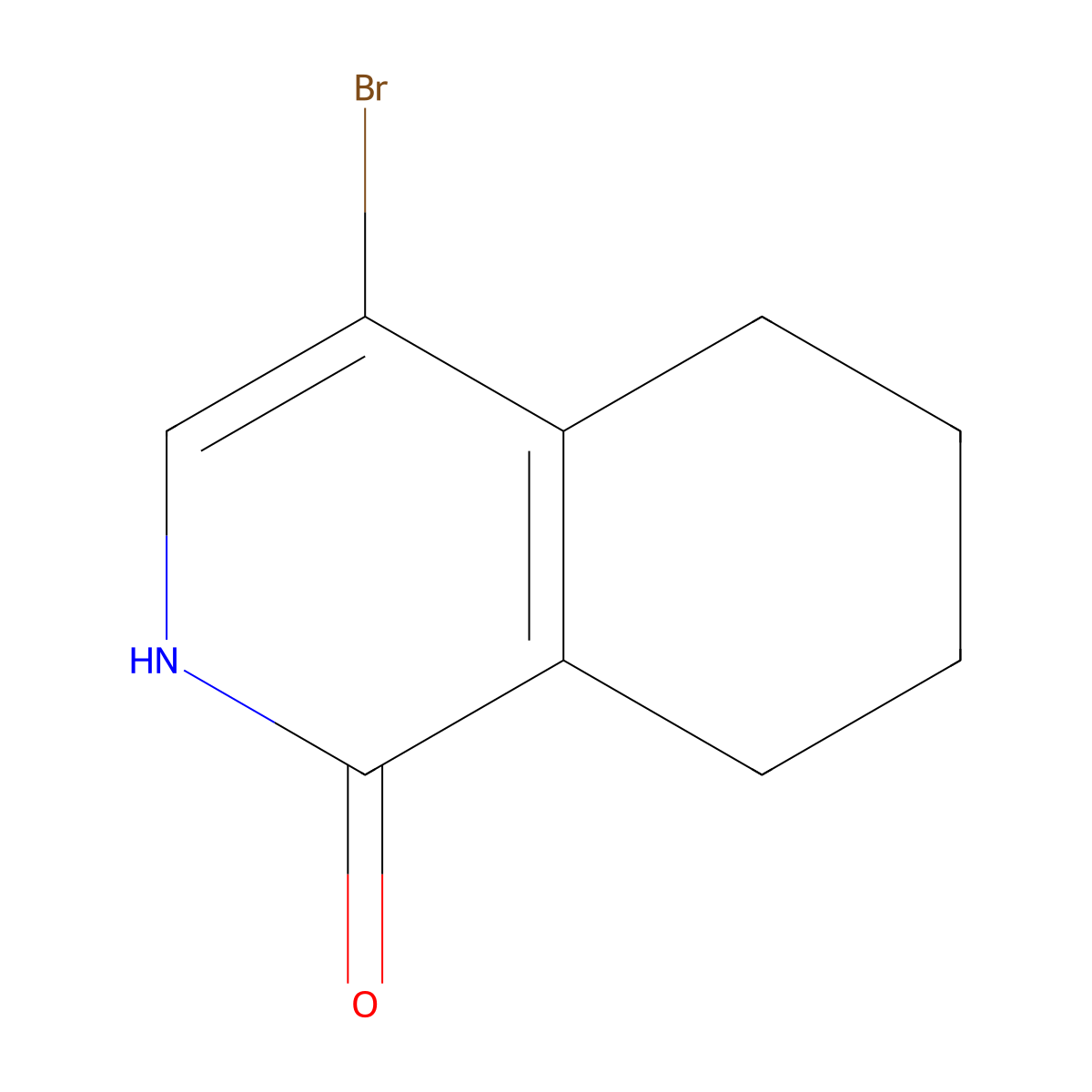4-Bromo-1,2,5,6,7,8-hexahydroisoquinolin-1-one molecular structure, CAS 860368-23-6