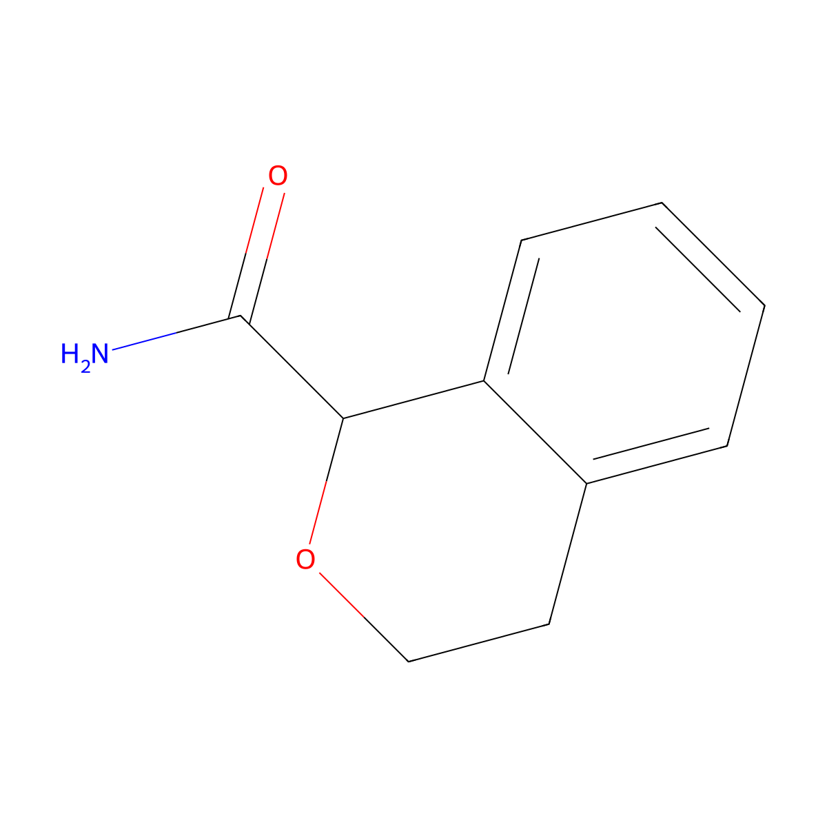 3,4-dihydro-1H-2-benzopyran-1-carboxamide molecular structure, CAS 860368-80-5