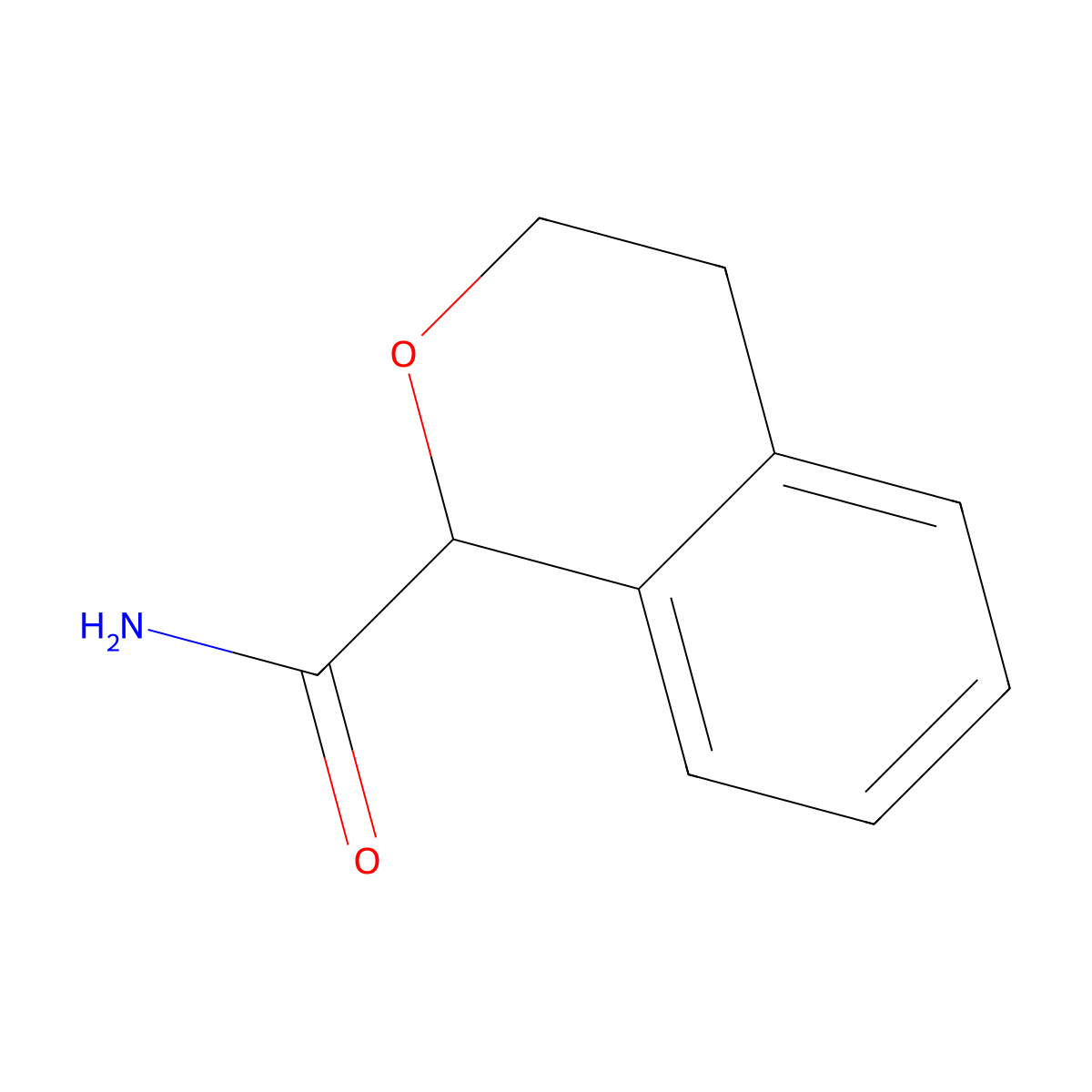 3,4-dihydro-1H-2-benzopyran-1-carboxamide molecular structure, CAS 860368-80-5
