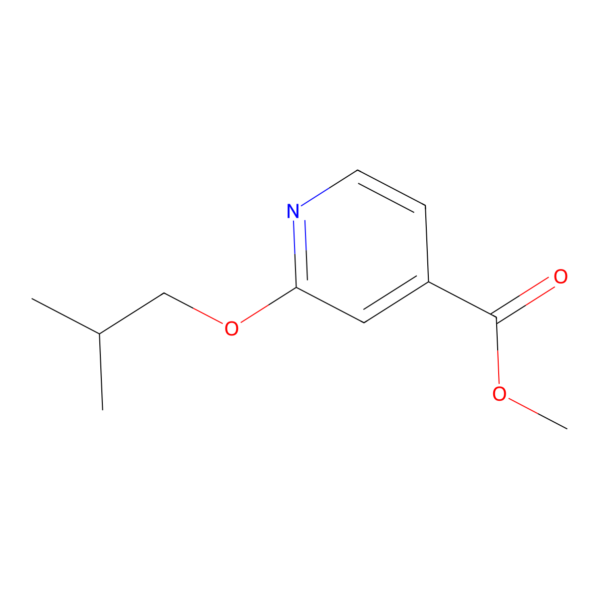 Methyl 2-isobutoxyisonicotinate molecular structure, CAS 860369-97-7