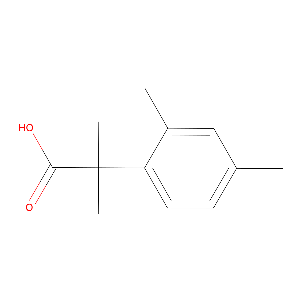 2-(2,4-Dimethylphenyl)-2-methylpropanoic acid molecular structure, CAS 860390-06-3