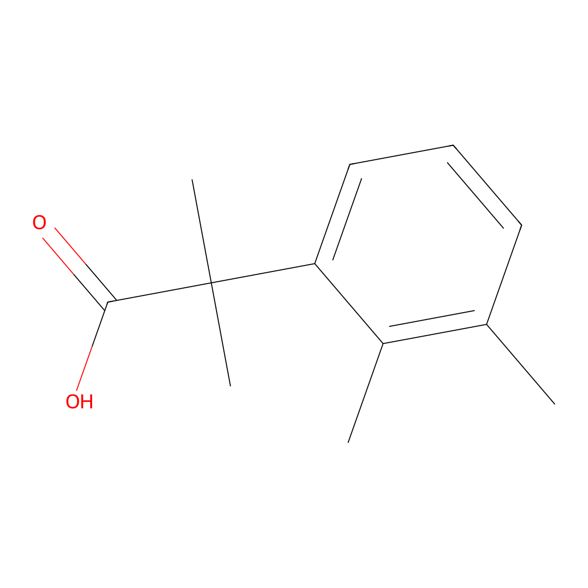 2-(2,3-Dimethylphenyl)-2-methylpropanoic acid molecular structure, CAS 860390-08-5