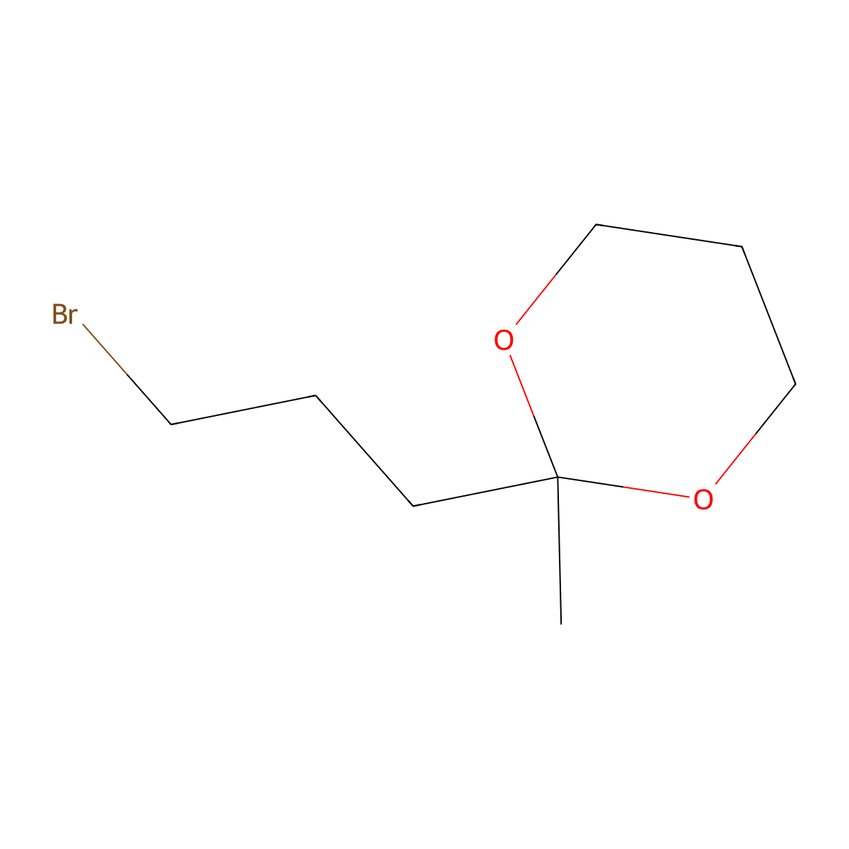 2-(3-Bromopropyl)-2-methyl-1,3-dioxane molecular structure, CAS 86040-04-2