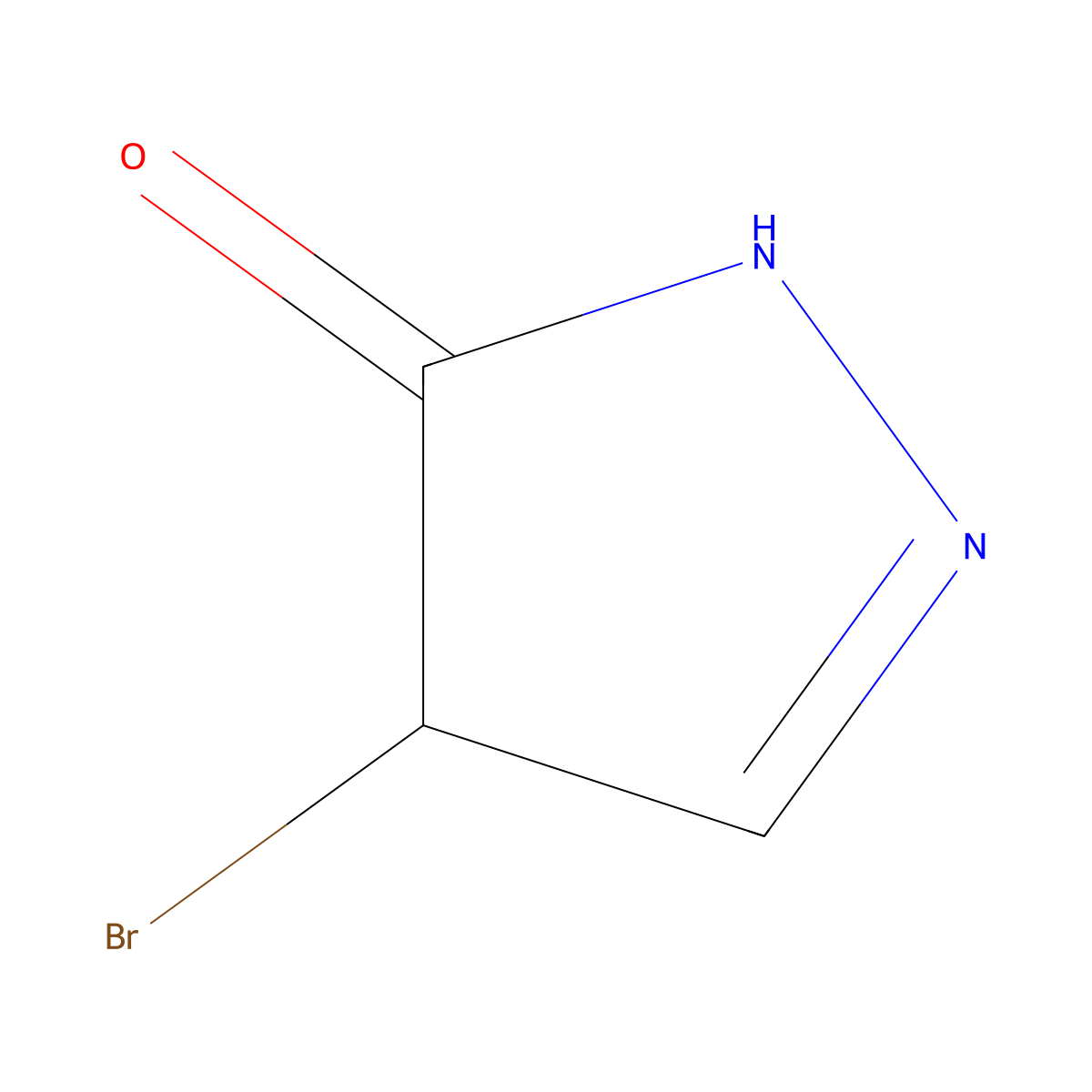 4-Bromo-2,4-dihydro-3H-pyrazol-3-one molecular structure, CAS 860409-51-4