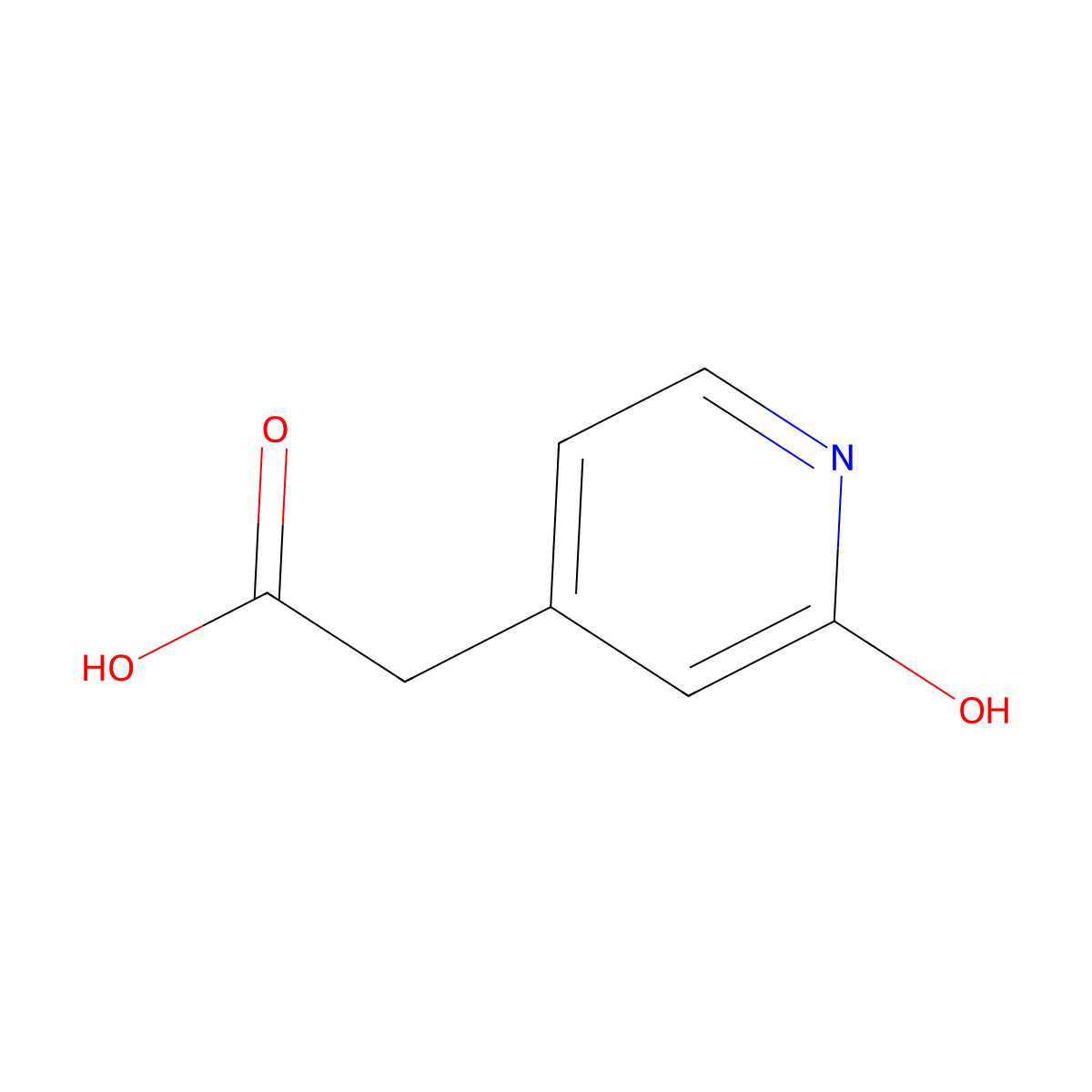 2-(2-Hydroxypyridin-4-yl)acetic acid molecular structure, CAS 860410-81-7