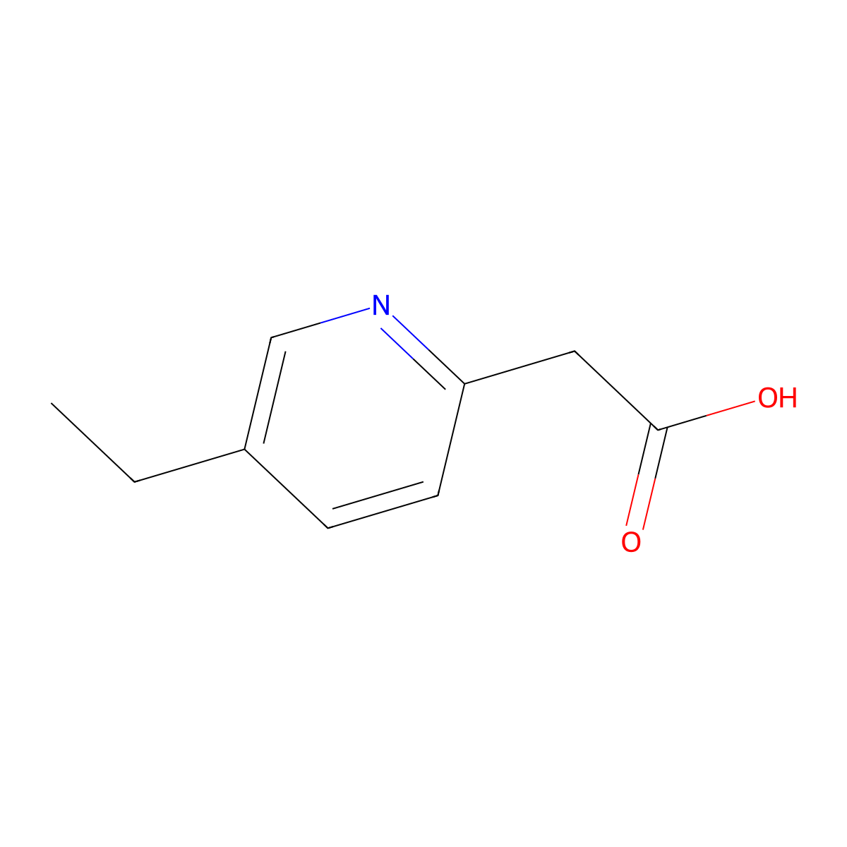 2-(5-Ethylpyridin-2-yl)acetic acid molecular structure, CAS 860410-98-6