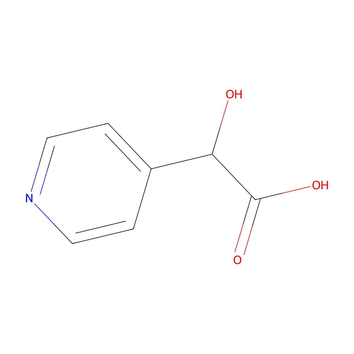 2-Hydroxy-2-(pyridin-4-yl)acetic acid molecular structure, CAS 860413-07-6