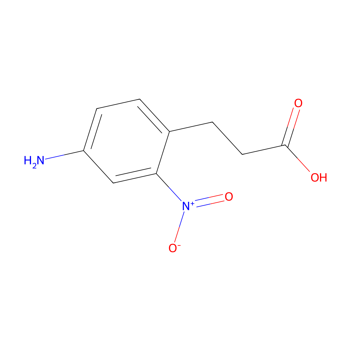 3-(4-Amino-2-nitrophenyl)propanoic acid molecular structure, CAS 86042-11-7