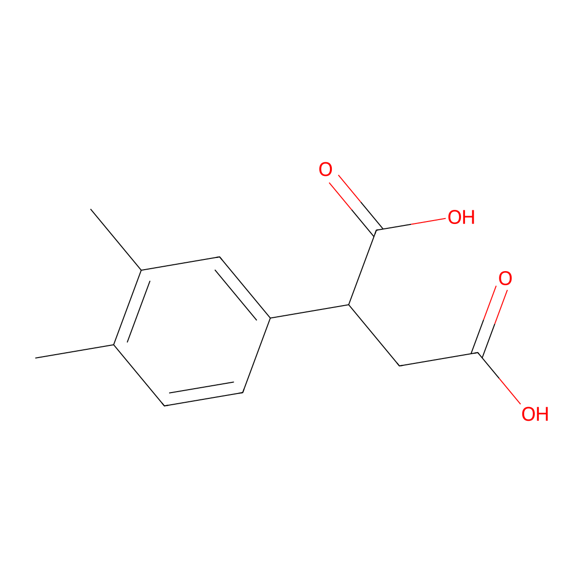 2-(3,4-Dimethylphenyl)butanedioic acid molecular structure, CAS 860428-69-9
