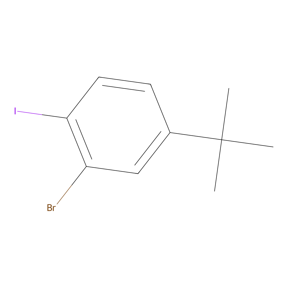 3-Bromo-4-iodo-tert-butylbenzene molecular structure, CAS 860435-39-8
