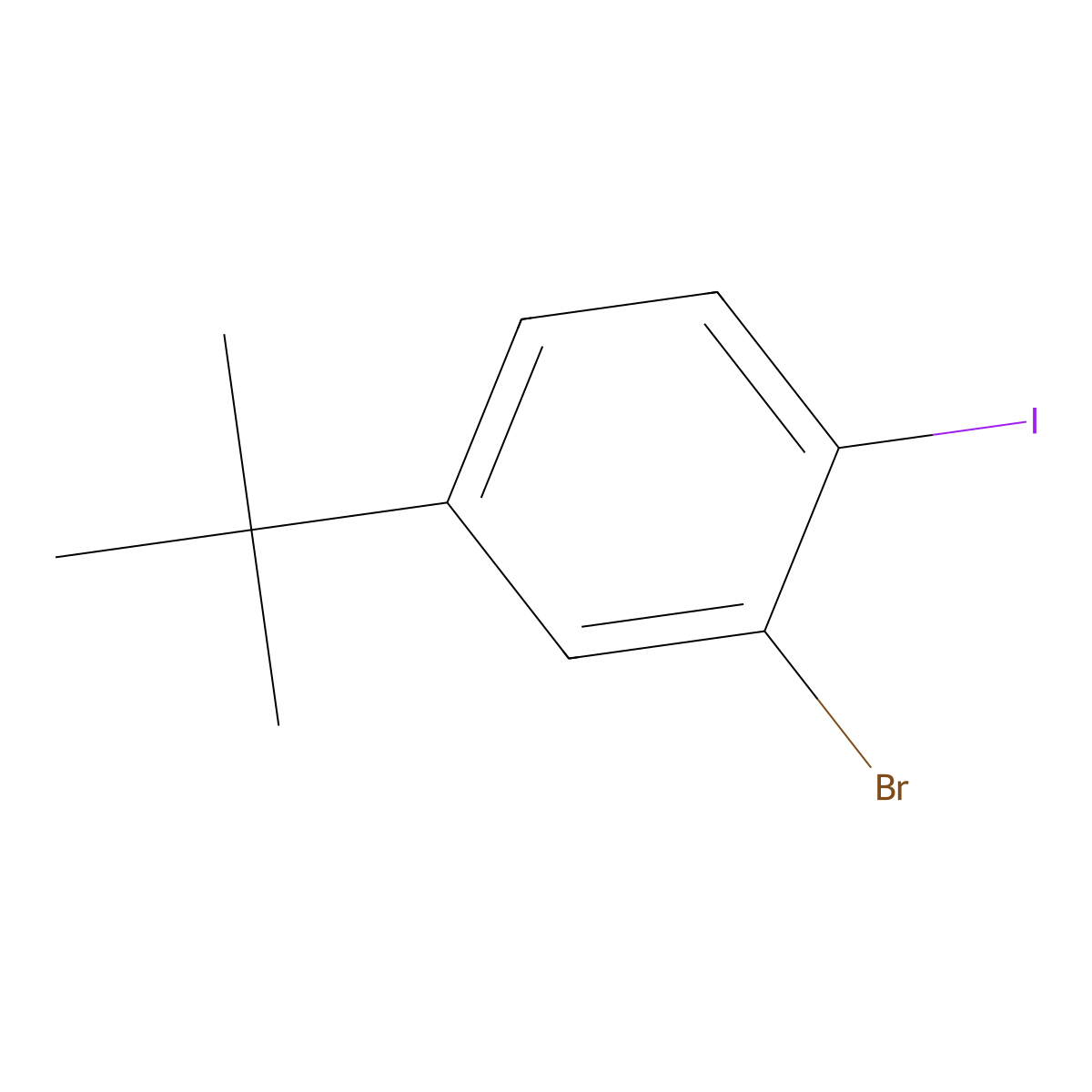3-Bromo-4-iodo-tert-butylbenzene molecular structure, CAS 860435-39-8