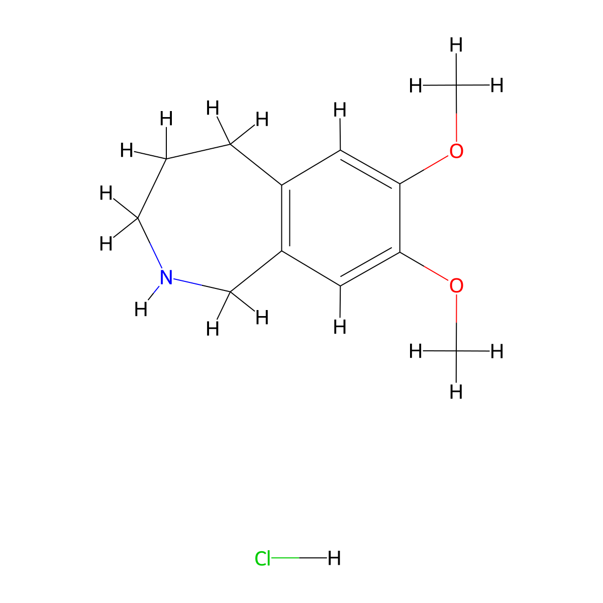 7,8-Dimethoxy-2,3,4,5-tetrahydro-1H-benzo[c]azepine hydrochloride molecular structure, CAS 860436-54-0