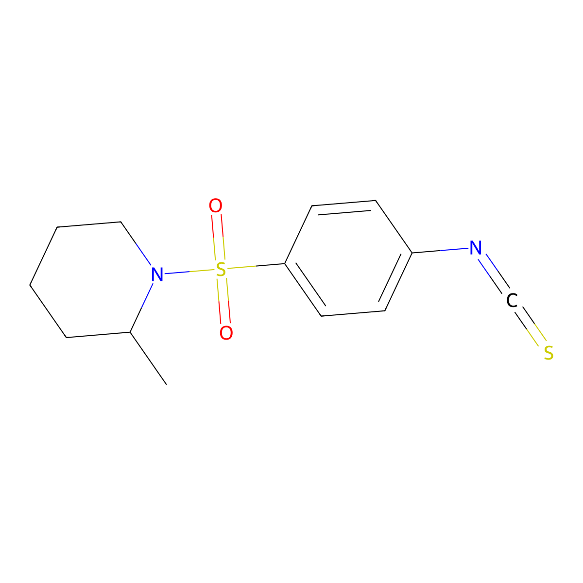 1-[(4-Isothiocyanatophenyl)sulfonyl]-2-methylpiperidine molecular structure, CAS 860440-91-1