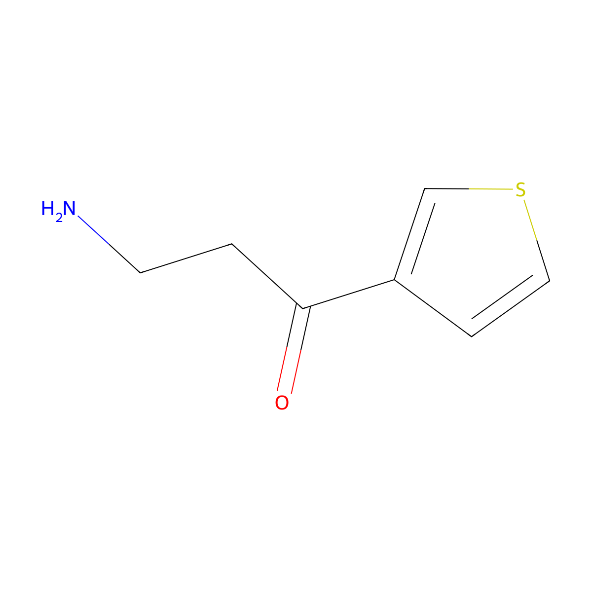 3-Amino-1-(thiophen-3-yl)propan-1-one molecular structure, CAS 860444-09-3