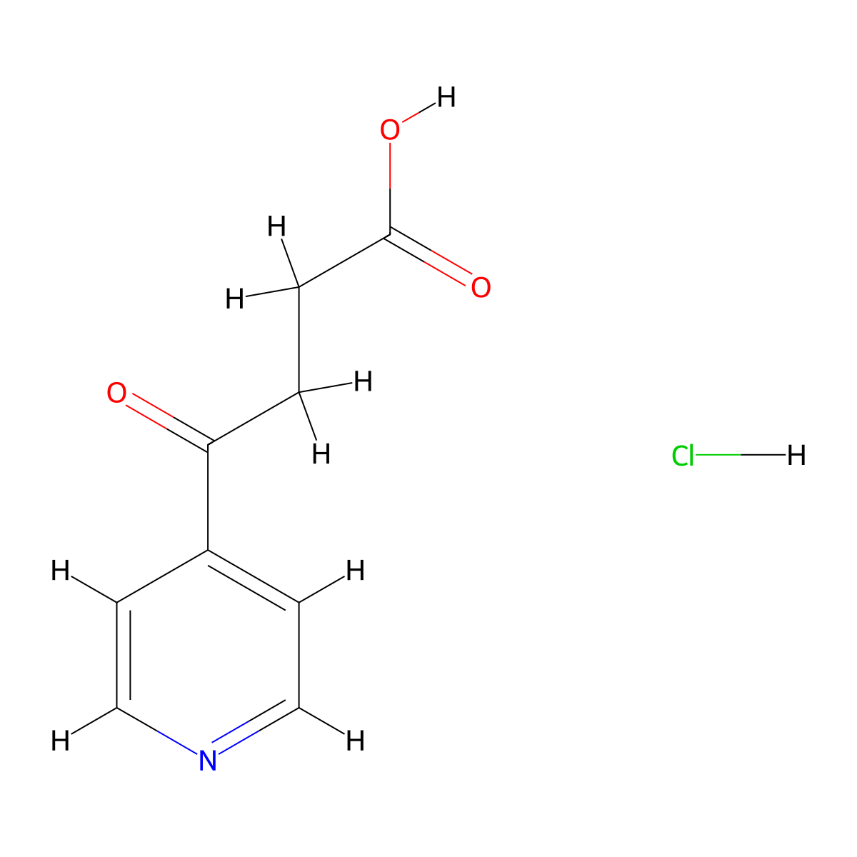 4-Oxo-4-(pyridin-4-yl)butanoic acid hydrochloride molecular structure, CAS 860449-61-2