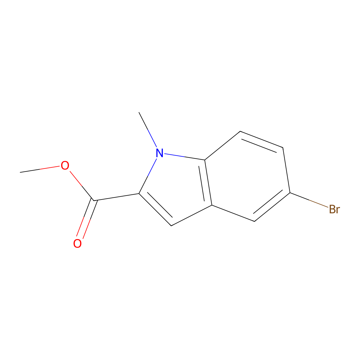 methyl 5-bromo-1-methyl-1H-indole-2-carboxylate molecular structure, CAS 860457-91-6