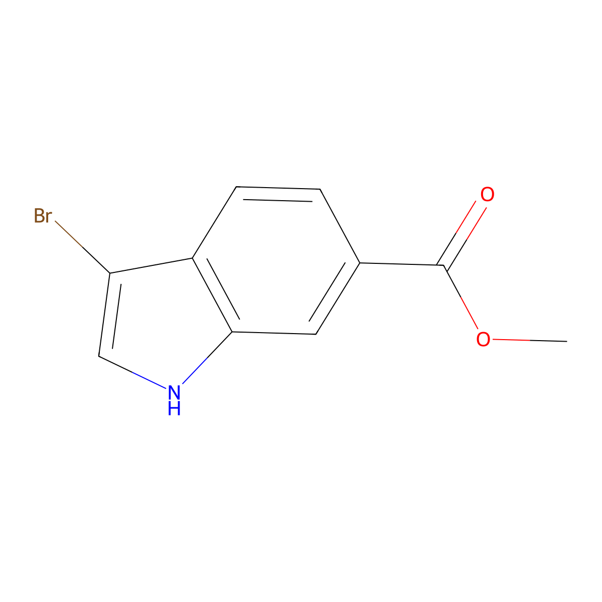 methyl 3-bromo-1H-indole-6-carboxylate molecular structure, CAS 860457-92-7
