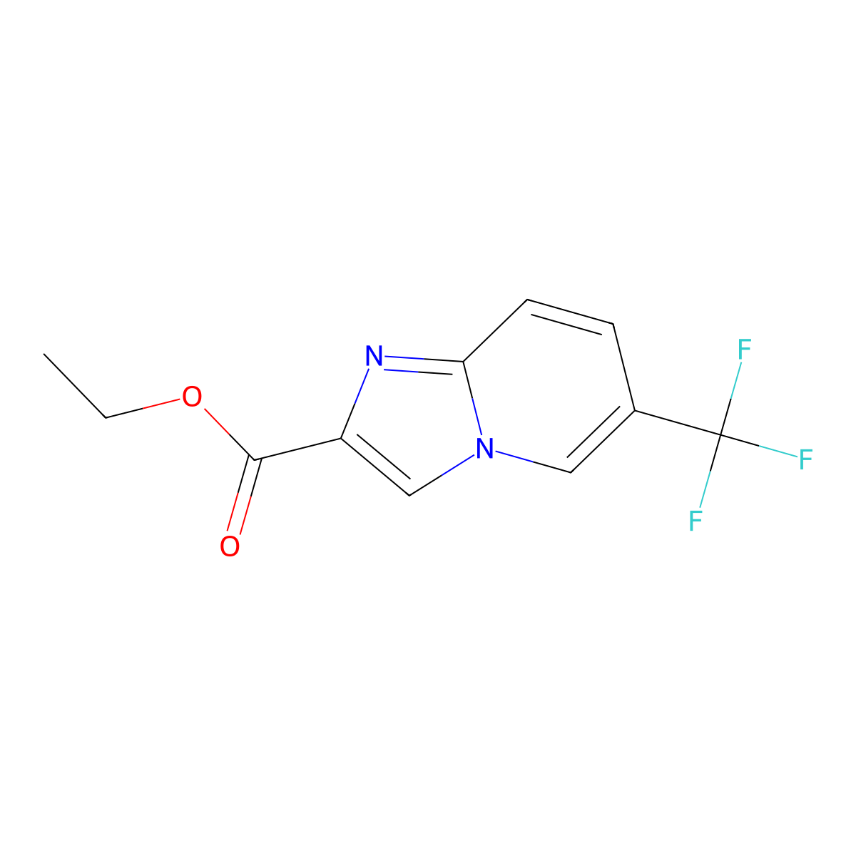 Ethyl 6-(trifluoromethyl)imidazo[1,2-a]pyridine-2-carboxylate molecular structure, CAS 860457-99-4