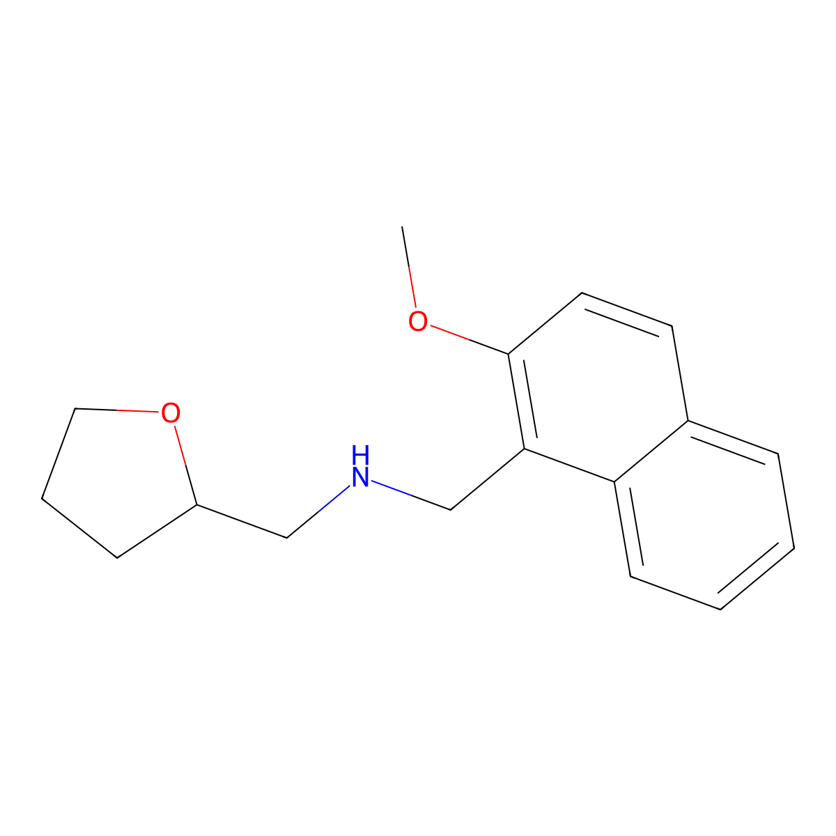 (2-Methoxy-naphthalen-1-ylmethyl)-(tetrahydro-furan-2-ylmethyl)-amine molecular structure, CAS 860462-57-3