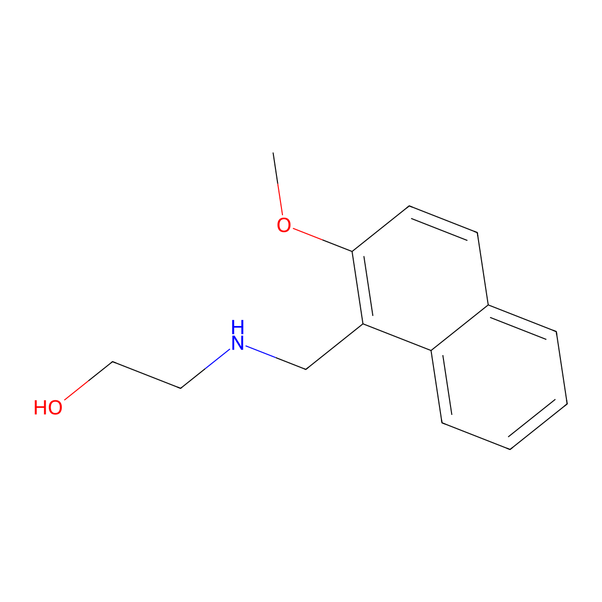 2-{[(2-Methoxynaphthalen-1-yl)methyl]amino}ethanol molecular structure, CAS 860462-58-4