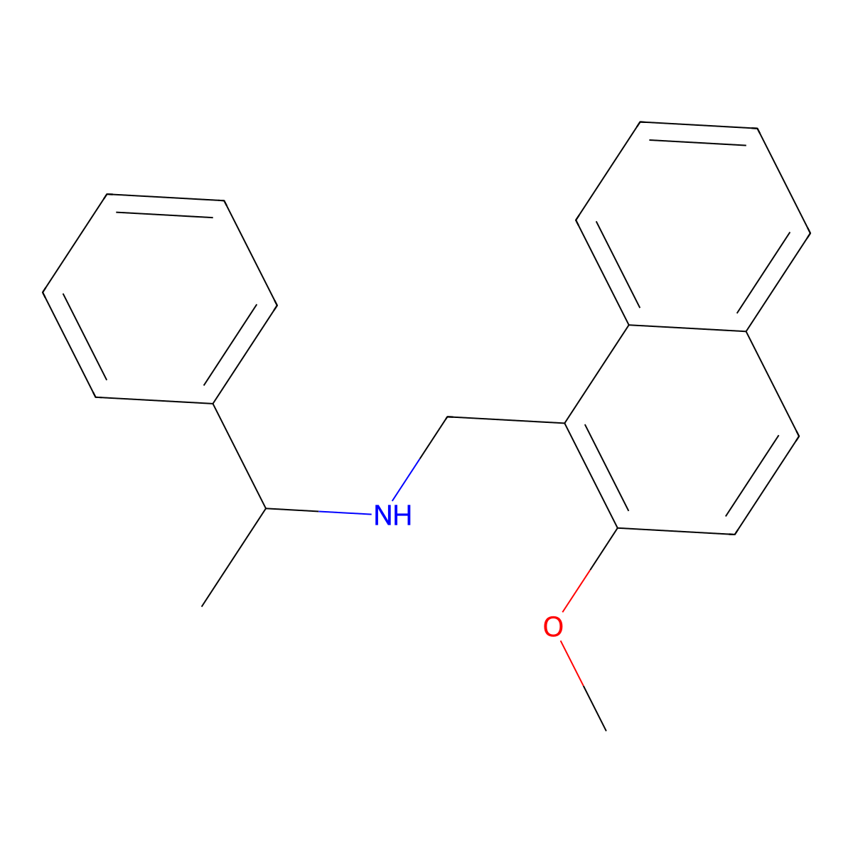N-[(2-methoxynaphthalen-1-yl)methyl]-1-phenylethanamine molecular structure, CAS 860462-75-5