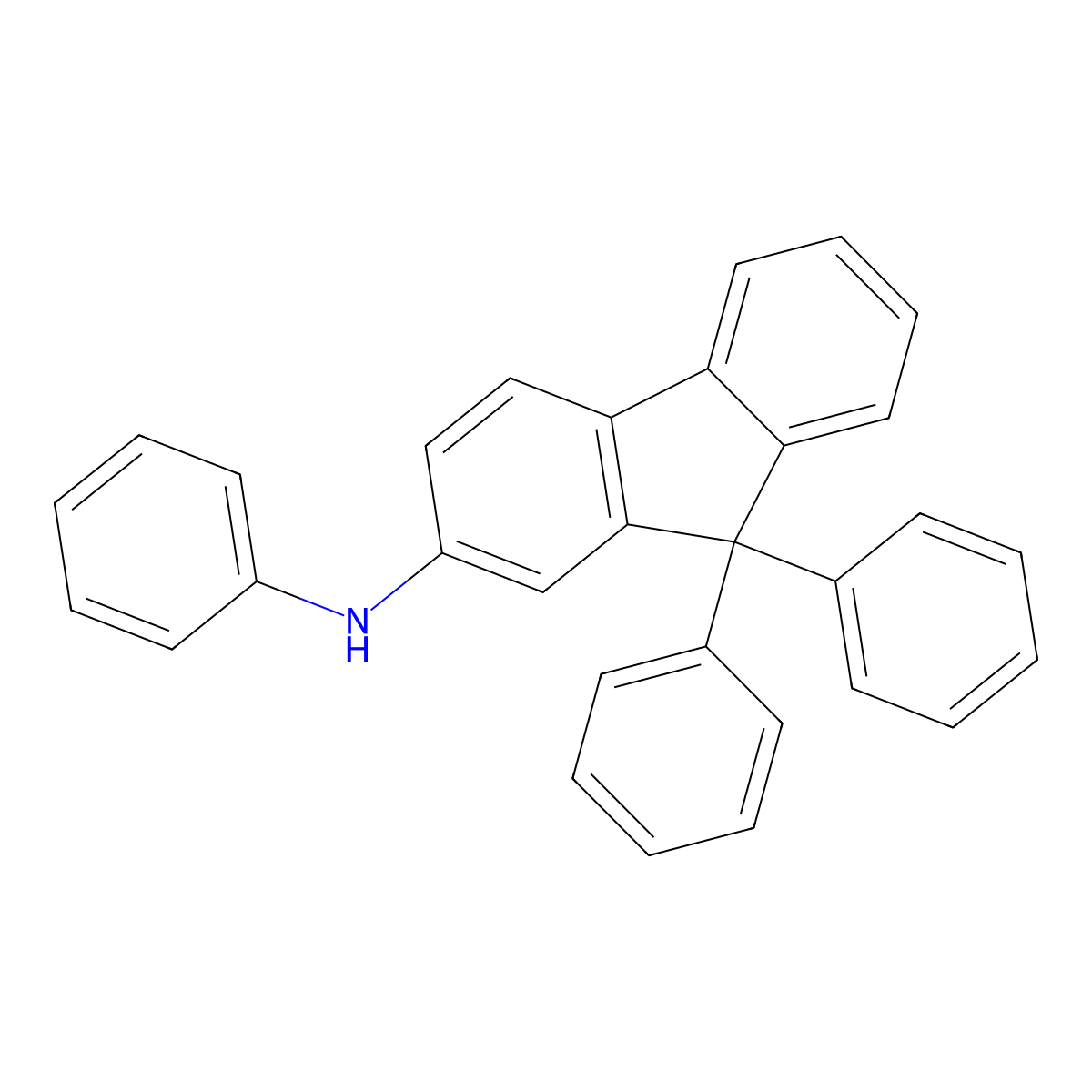 N,9,9-Triphenyl-9H-fluoren-2-amine molecular structure, CAS 860465-14-1