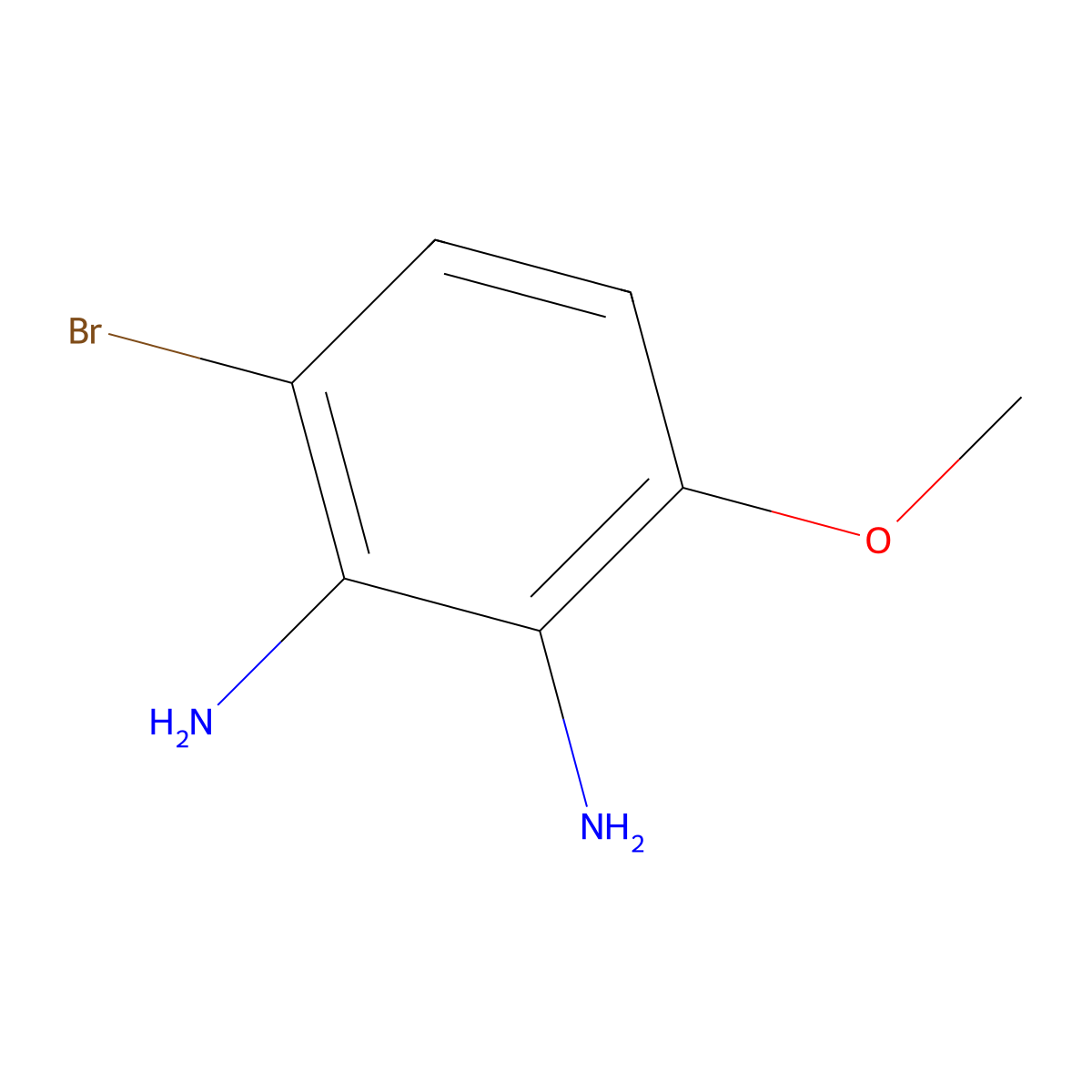 3-Bromo-6-methoxybenzene-1,2-diamine molecular structure, CAS 860465-93-6