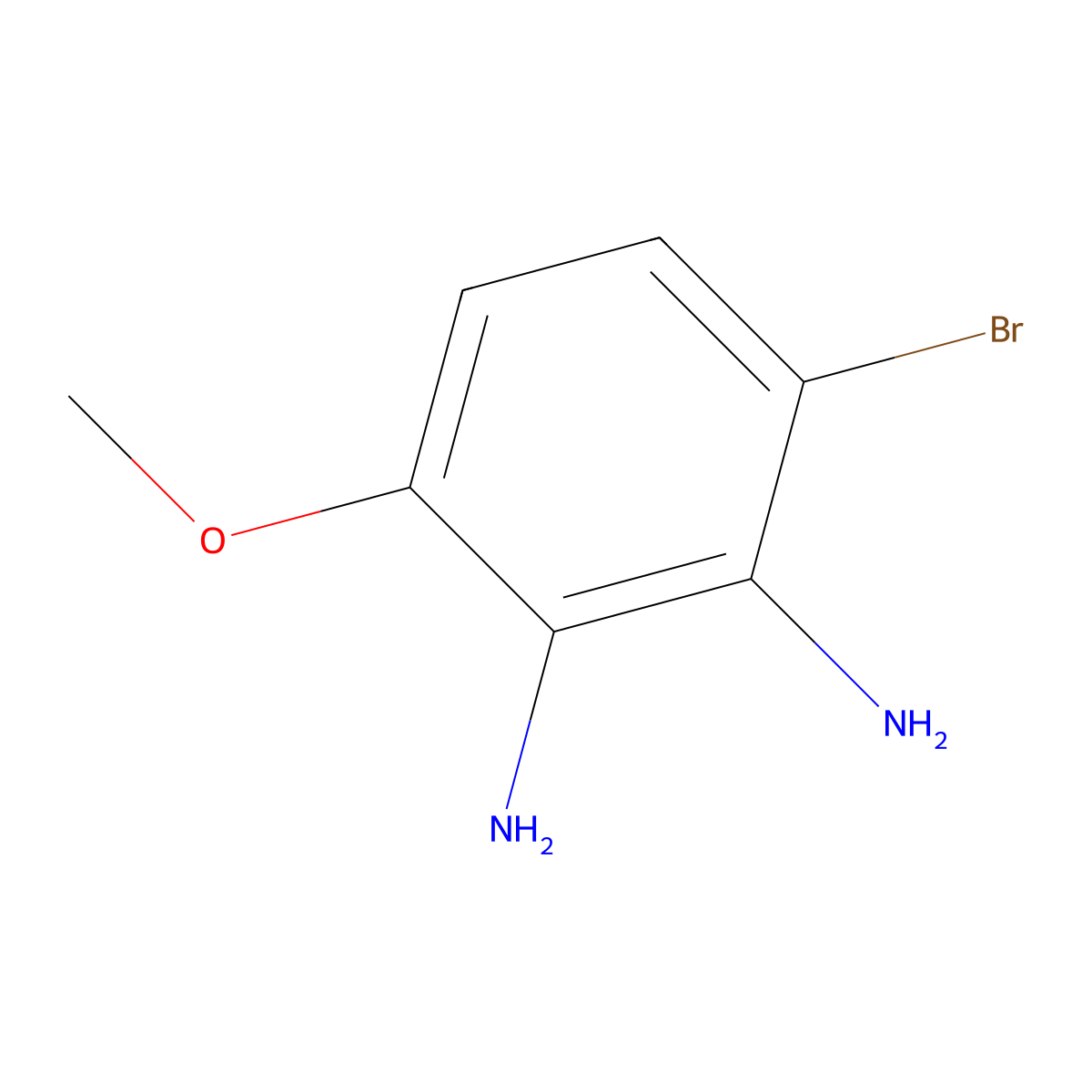 3-Bromo-6-methoxybenzene-1,2-diamine molecular structure, CAS 860465-93-6