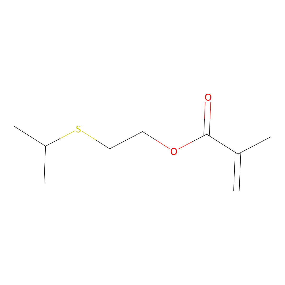 2-((1-Methylethyl)thio)ethyl methacrylate molecular structure, CAS 86047-53-2