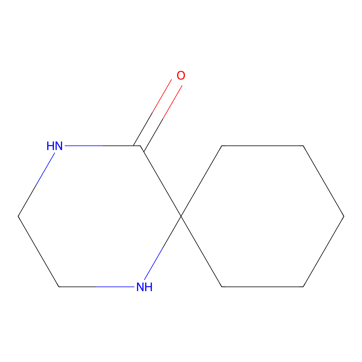 1,4-Diazaspiro(5.5)undecan-5-one molecular structure, CAS 86047-86-1