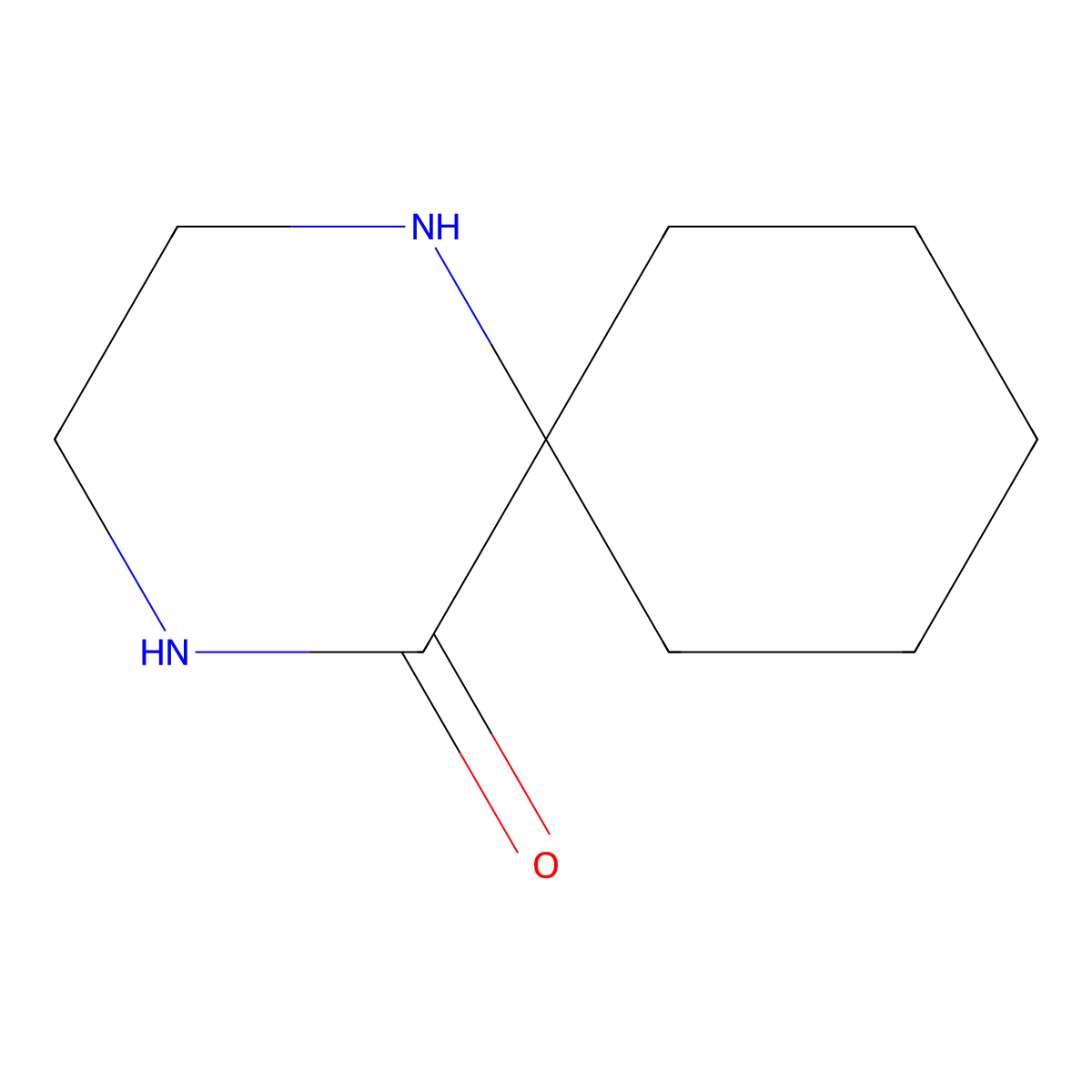 1,4-Diazaspiro(5.5)undecan-5-one molecular structure, CAS 86047-86-1