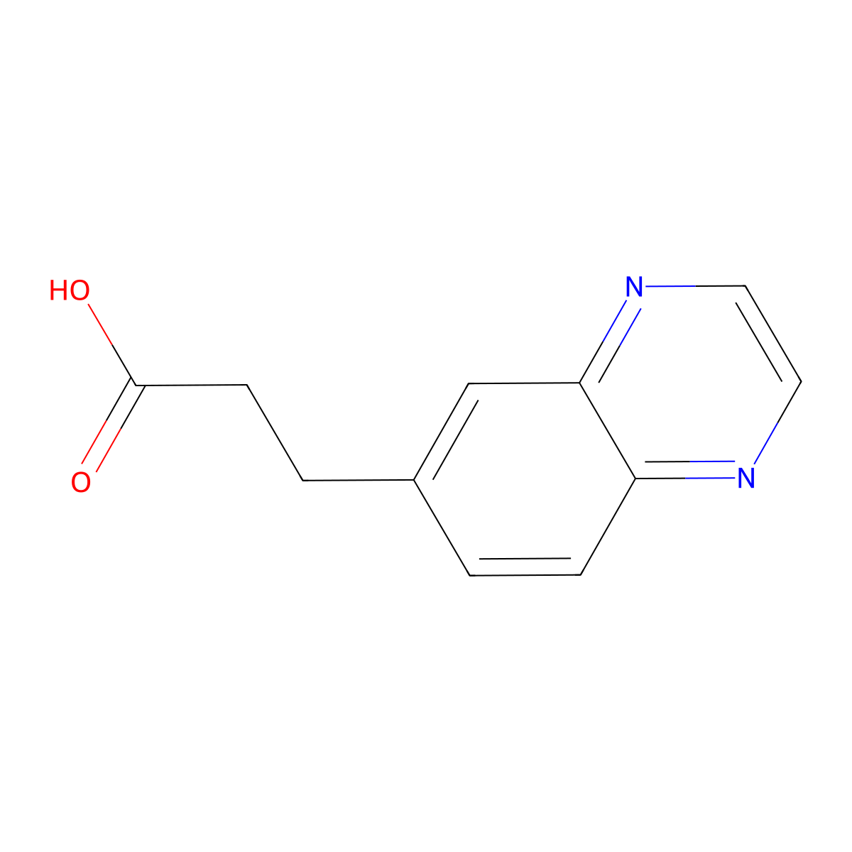 3-(Quinoxalin-6-YL)propanoic acid molecular structure, CAS 860476-88-6