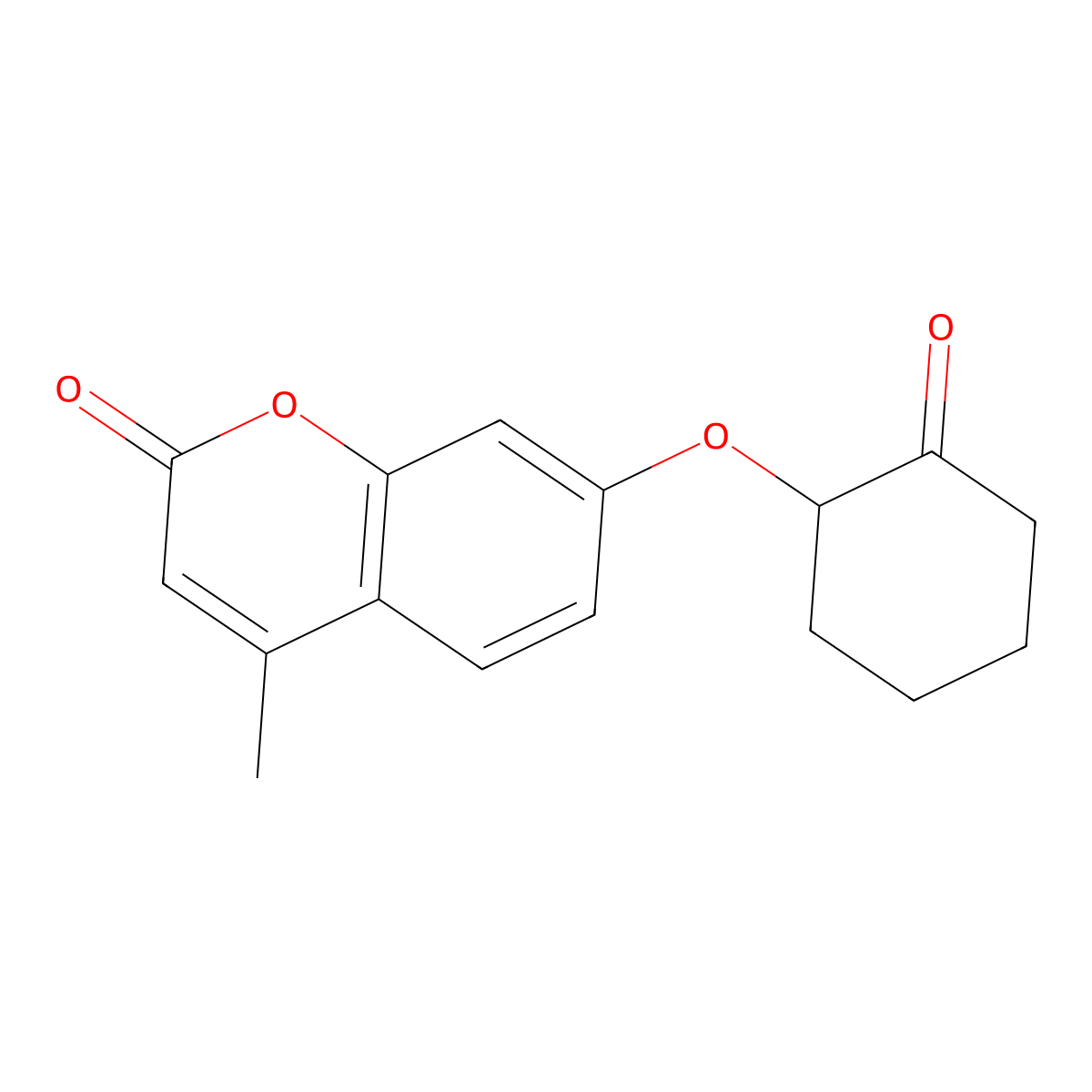4-methyl-7-[(2-oxocyclohexyl)oxy]-2H-chromen-2-one molecular structure, CAS 86048-54-6