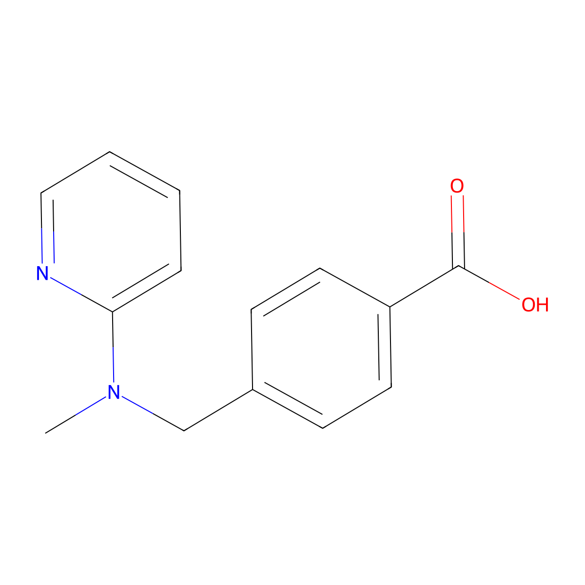 4-{[Methyl(pyridin-2-yl)amino]methyl}benzoic acid molecular structure, CAS 860495-77-8